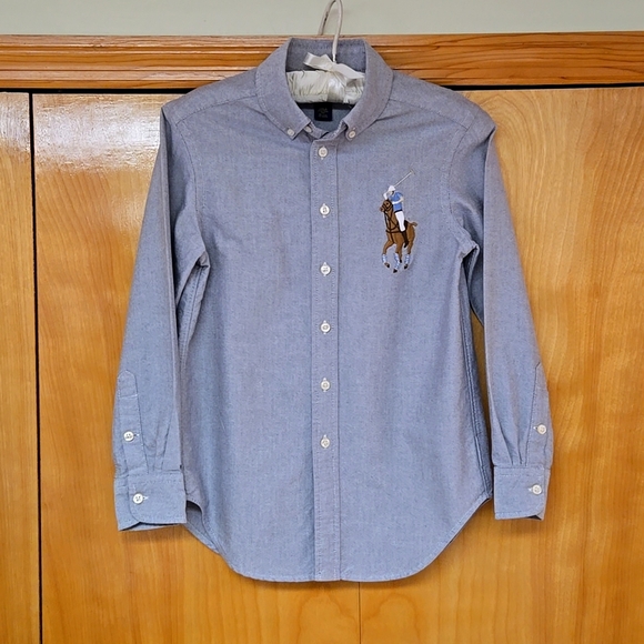 Polo Ralph Lauren Oxford button down shirt large embroidered logo size Small (8)